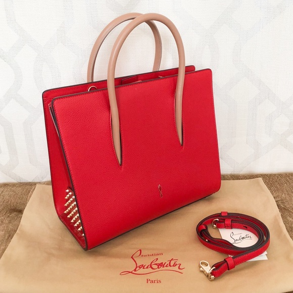 Sold Christian Louboutin Paloma Medium Red Tote - Picture 2 of 8